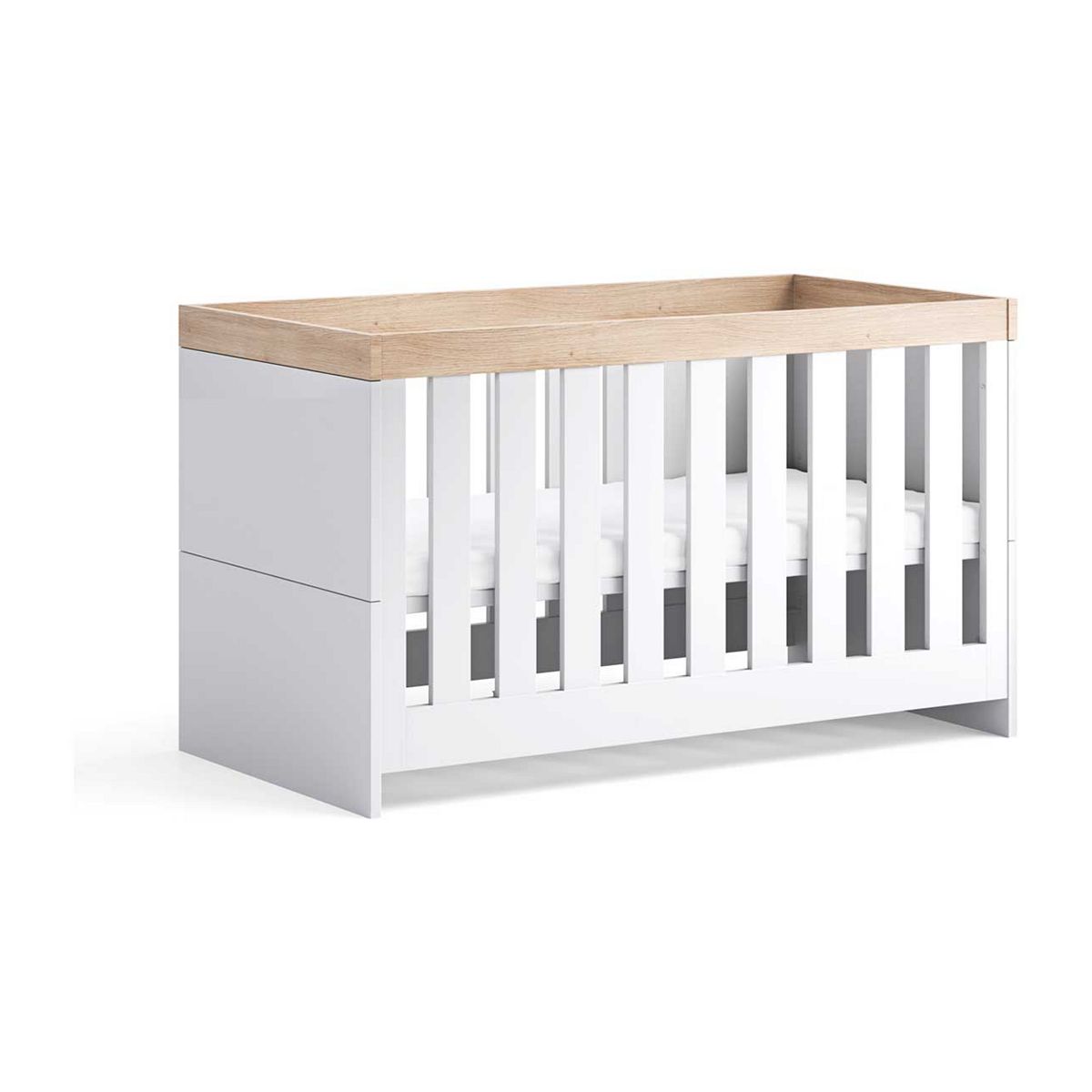 Little Acorns Burlington Cot Bed - White & Oak