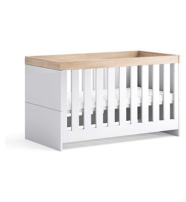 Little Acorns Burlington Cot Bed - White & Oak