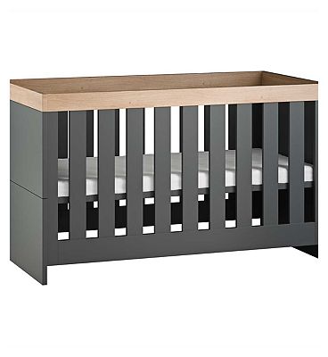 Little Acorns Burlington Cot Bed - Anthracite & Oak