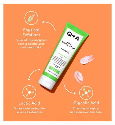 Q+A AHA Exfoliator Body Scrub 250ml (6)