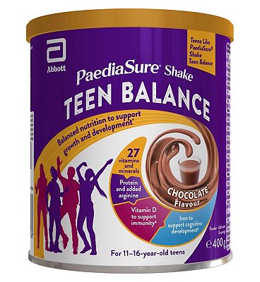 Abbot Nutrition Paediasure Shake Teen Balance, 400G, Chocolate, Teen Multivitamin Protein Powder, For Busy Teens 11-16 Yrs, Vegetarian