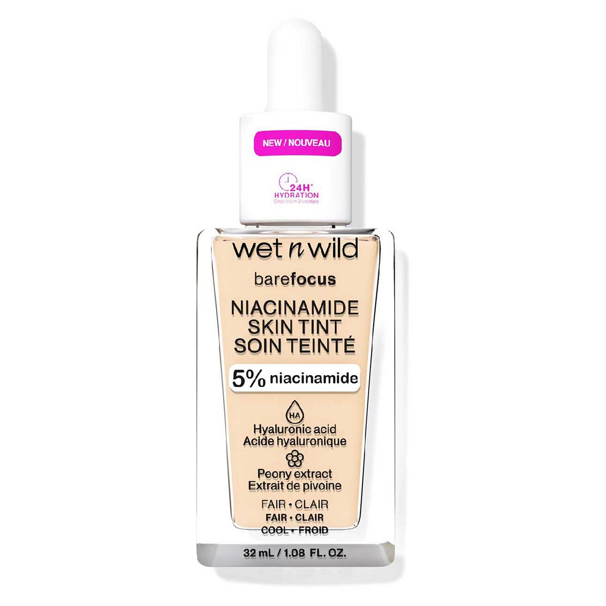 Wet N Wild Bare Focus Niacinamide Skin Tint Fair 32Ml in Cream Beige