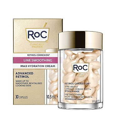 RoC RETINOL CORREXION Line Smoothing Night Serum Capsules for Visible Reduced Fine Lines & Wrinkles 