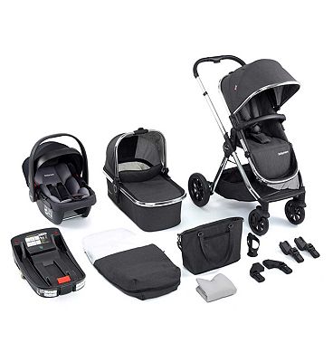 Babymore Memore V2 Travel System 13 Piece Coco i-size with Base - Chrome