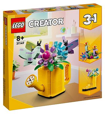 LEGO creator flowers in watering can