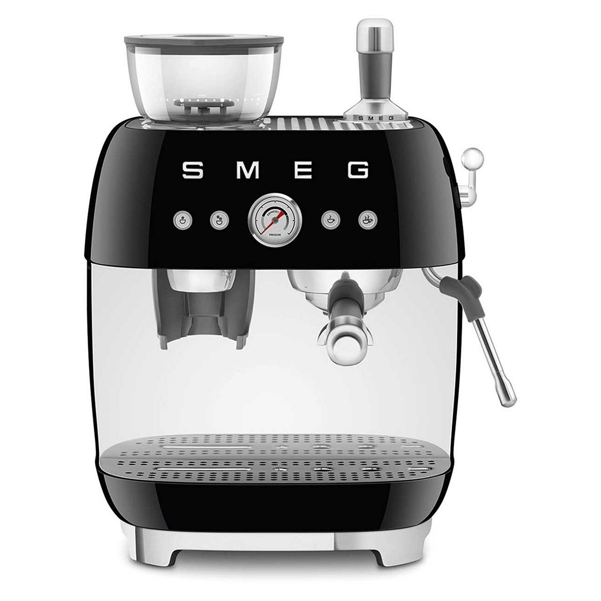 Smeg Espresso Coffee Machine With Grinder Black