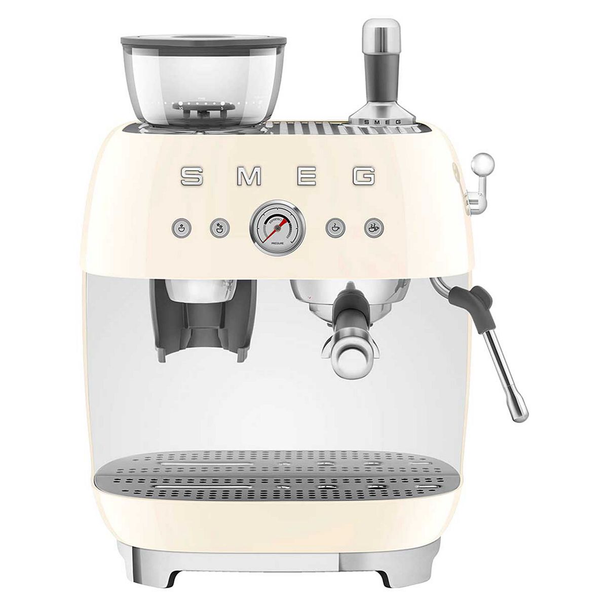 Smeg Espresso Coffee Machine With Grinder Cream
