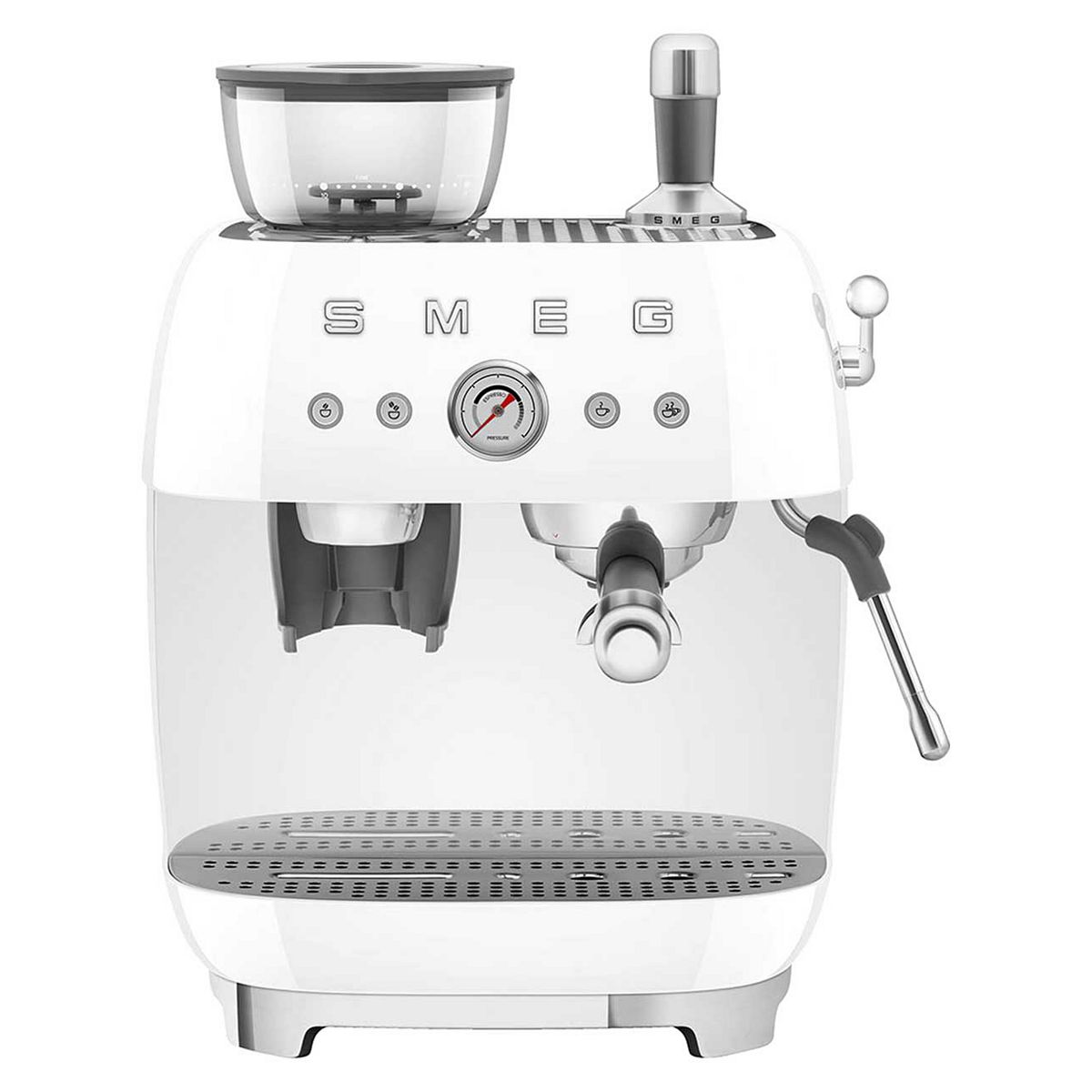 Smeg Espresso Coffee Machine With Grinder White