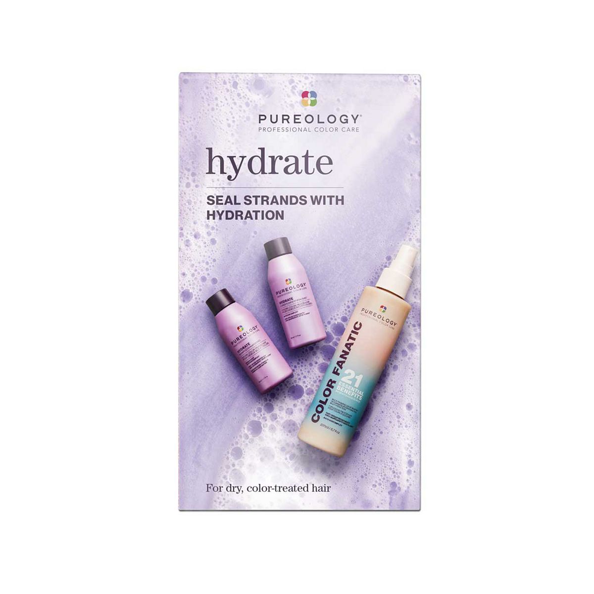 Pureology Discovery Set For Dry Hair With Hydrate Deluxe Travel Sizes And Color Fanatic200 ml, 200ml