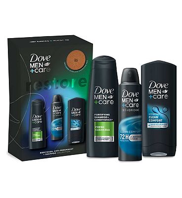 Dove Men + Care Clean Comfort Trio with Charging Pad Gift Set