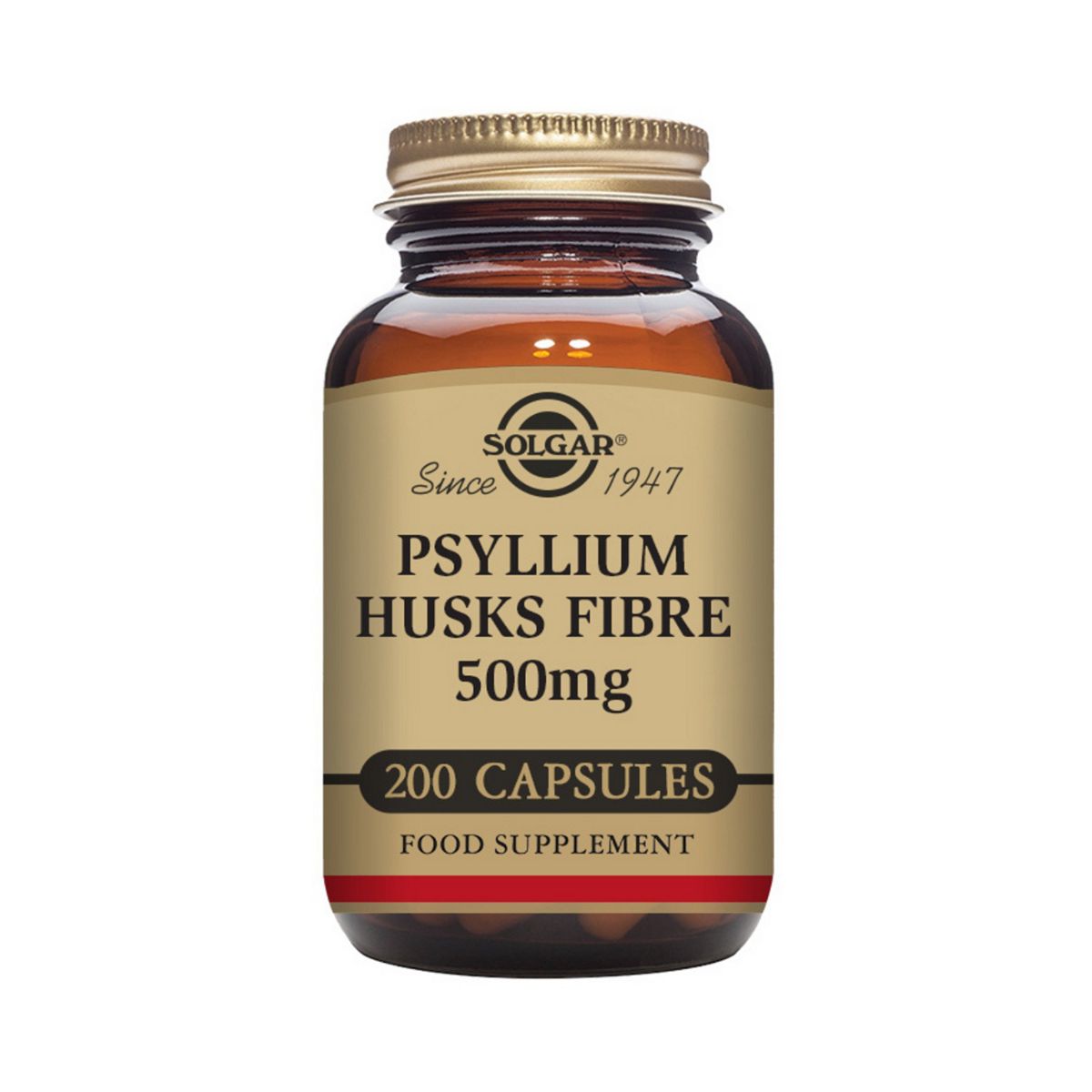 Solgar Psyllium Husks Fibre 500Mg Vegetable 200 Capsules