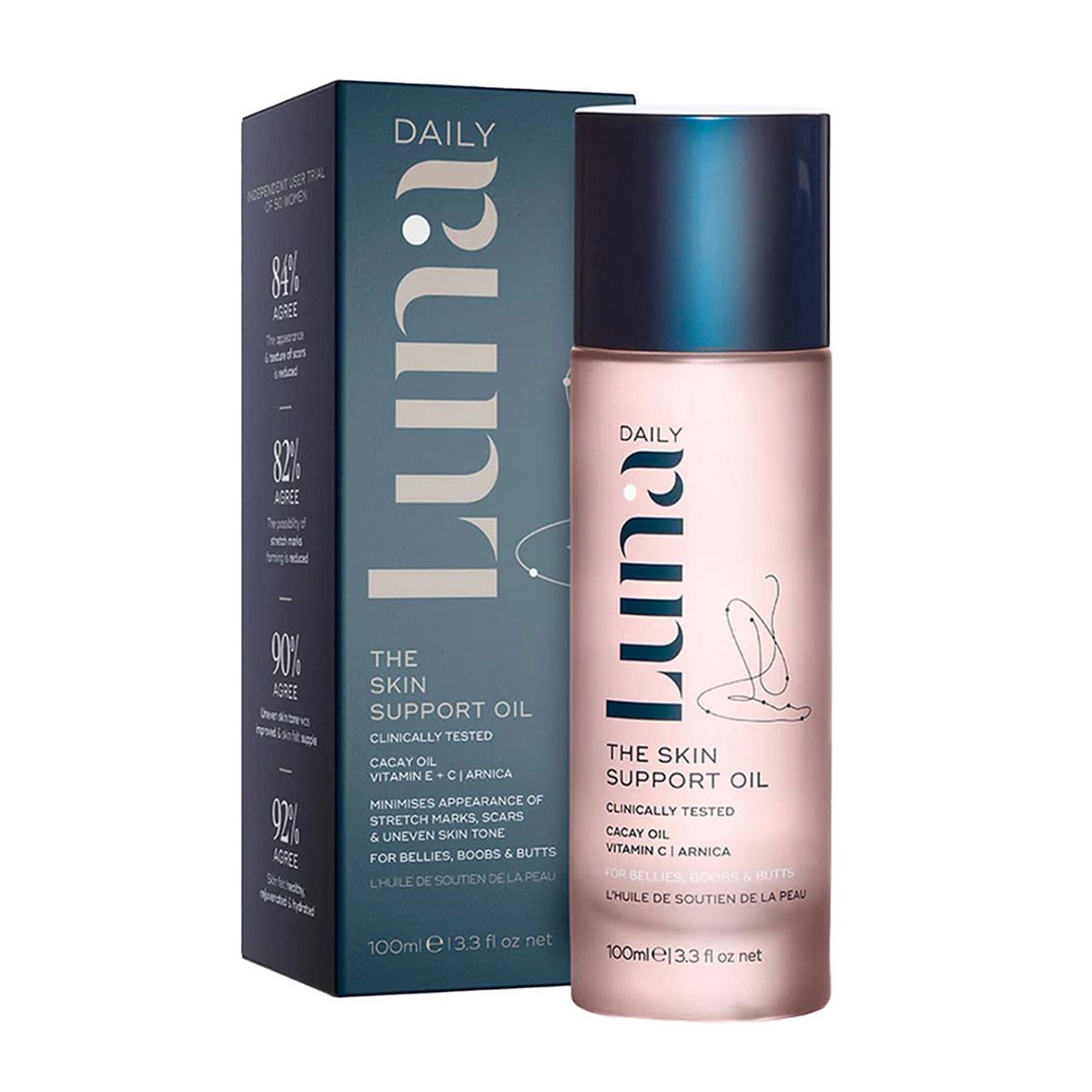 LUNA DAILY The Skin Support Oil Clinically Tested Body For Stretch Marks Hyperpigmentation And Uneven Texture 100ml