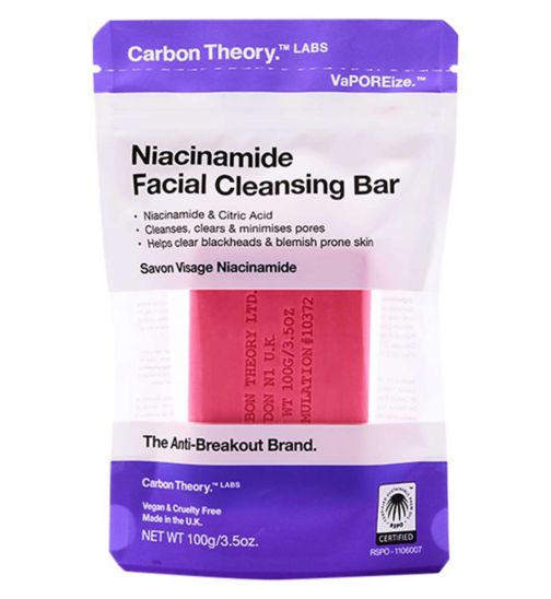 Carbon Theory Niacinamide Facial Cleansing Bar 100g