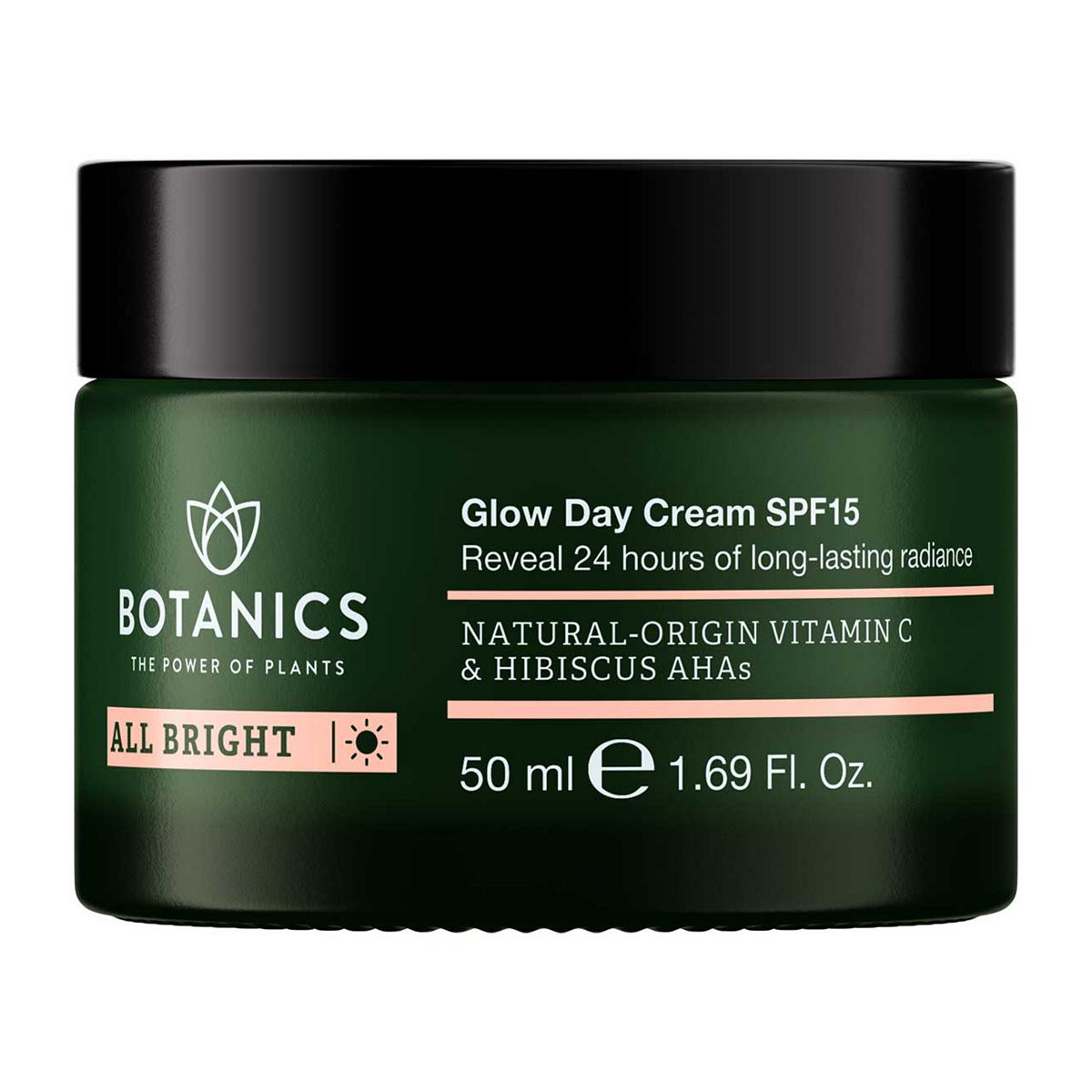 Botanics All Bright Glow Day Cream Moisturiser Spf15 50ml
