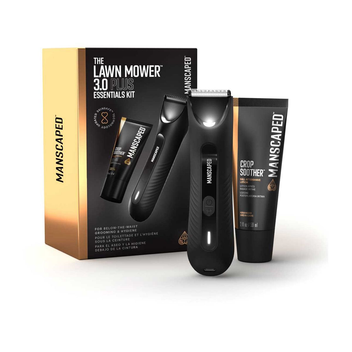 Manscaped The Lawn Mower 3.0 Plus Essentials Kit, Electric Body Hair Trimmer Shaving Set