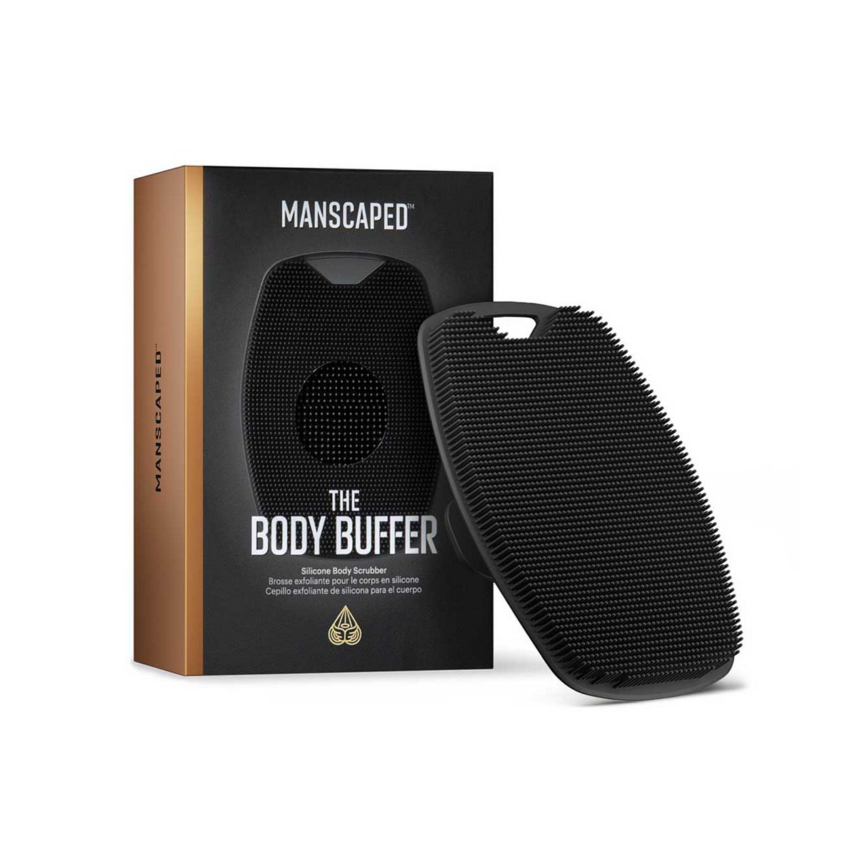 Manscaped The Body Buffer Silicone Men's Shower Scrubber, Exfoliating Skincare Brush
