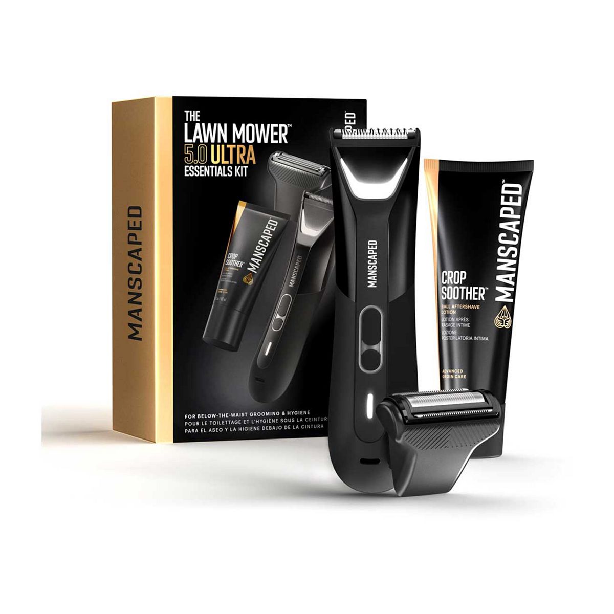 Manscaped The Lawn Mower 5.0 Ultra Essentials Kit, Electric Body Hair Trimmer Shaving Set