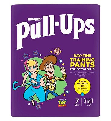 Huggies Pull-Ups Unisex Day Time Training Nappy Pants, Size 7, 18 Pants