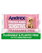 Andrex Fresh And Sensitive Wipes Frag Free 30s