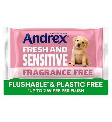 Andrex Fresh And Sensitive Wipes Frag Free 30s