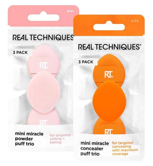 RT mini miracle concealer puff trio puff;RT mini miracle concealer puff trio puff;Real Techniques Mini Miracle Powder & Concealer Puff Bundle;Real Techniques mini miracle powder puff trio;Real Techniques mini miracle powder puff trio