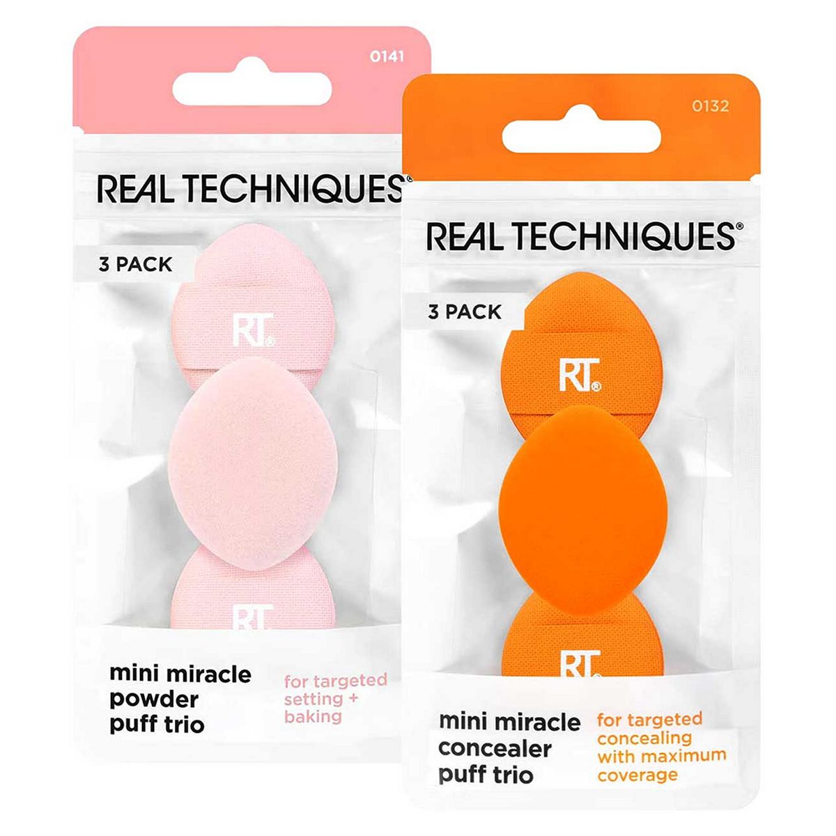 Real Techniques Mini Miracle Powder & Concealer Puff Bundle