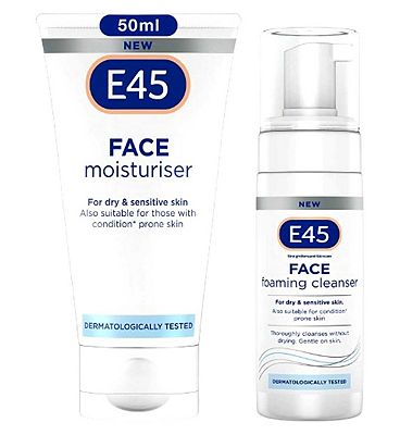 E45 Face Moisturiser Cream & Cleanser Bundle
