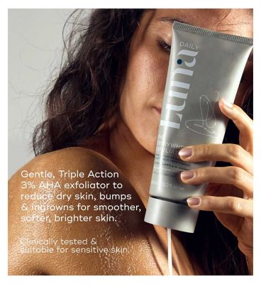 Luna Daily The Everywhere Exfoliator with AHAs for Keratosis Pilaris, Ingrowns & Smoother Skin 180ml (37)