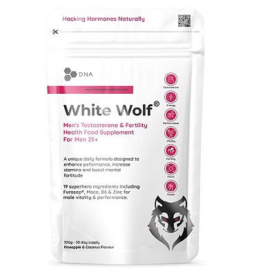 White Wolf Mens Testosterone & Fertility Health Food Supplement (Vegan)