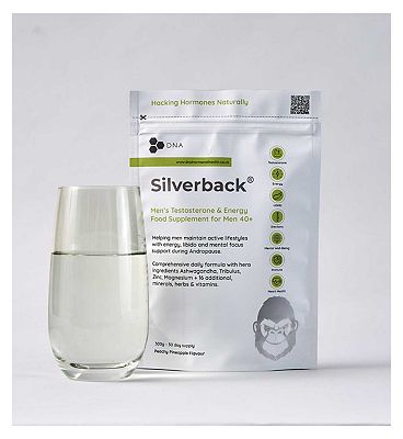 Silverback Mens Testosterone & Energy Health Food Supplement (Vegan) Men 40+