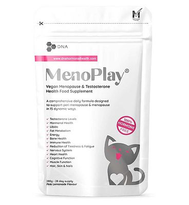 MenoPlay Menopause & Testosterone Health Food Supplement(Vegan) For Women-  28 Daily servings. Pink 