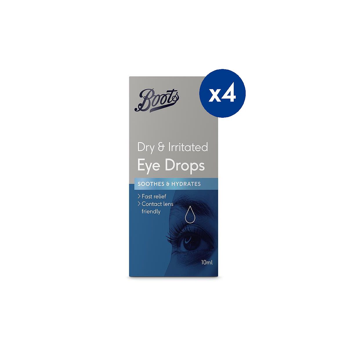 Boots Eye Drops Dry & Irritated Eyes 10Ml Bundle