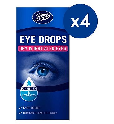 Boots Eye Drops Dry & Irritated Eyes 10ml Bundle