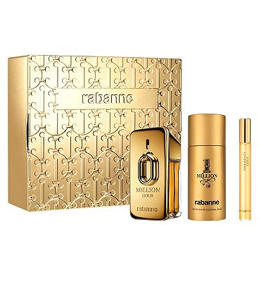 Rabanne Million Gold Parfum 50ml Deodorant Spray 150ml Travel Spray 10ml Gift Set