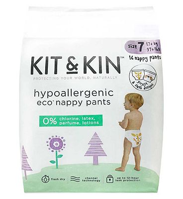 Kit & Kin Eco Nappies Size 4, 32 pack, 9-14kg/20-31lbs (3)