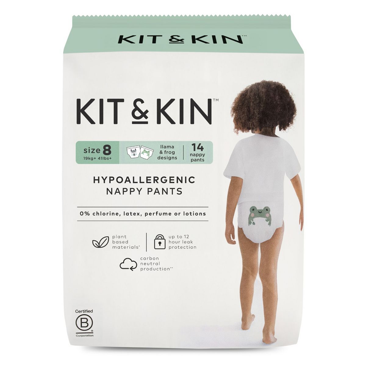 Kit & Kin Size 8 Hypoallergenic Nappy Pants 14 Pack
