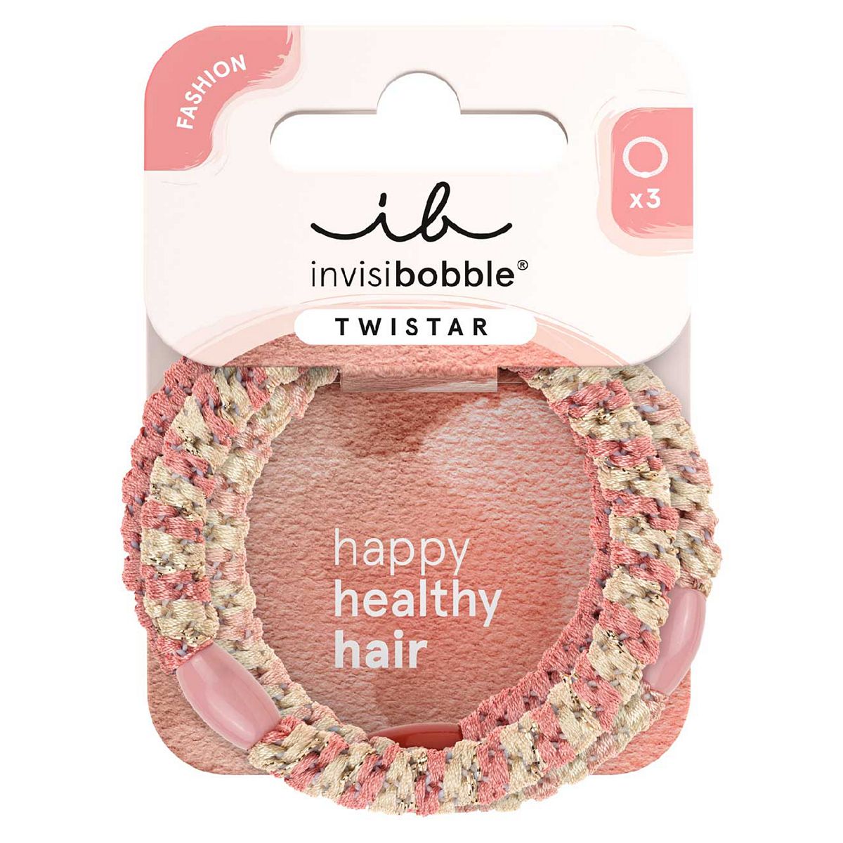 Invisibobble Twistar Blush Braids 3Pcs Multicolor