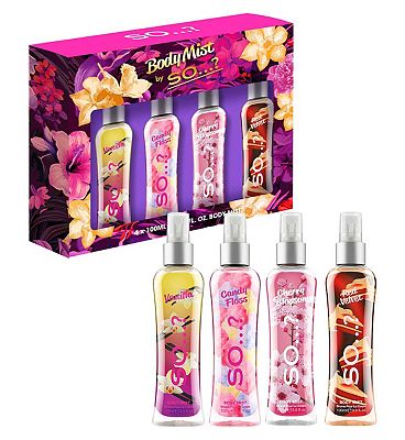 Body mist by so luscious four gift set