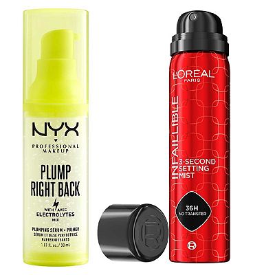 NYX x L'Oreal Paris Duo: NYX Plump Right Back Prime & L'Oreal Paris Infallible Setting Spray