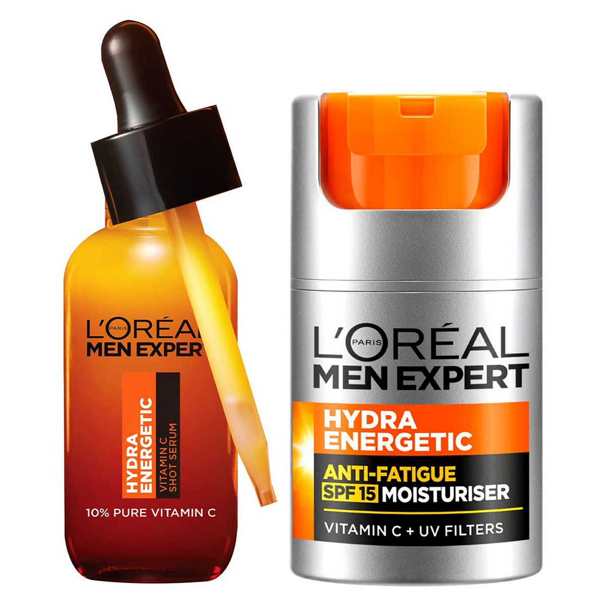 L'Oreal Men Expert L'oreal Paris Men Expert Hydra Energetic Vitamin C Serum + Moisturiser Spf15 Bundle