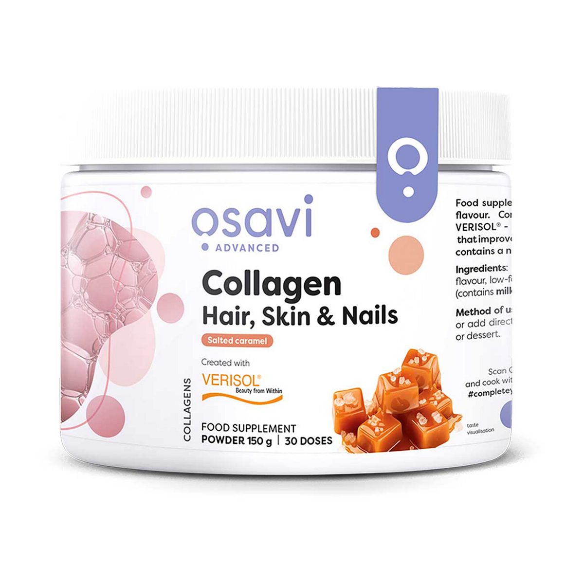 Osavi - Collagen Peptides (Hair, Skin & Nails), Salted Caramel 150G