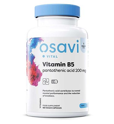 Osavi - Vitamin B5 Pantothenic Acid, 200mg - 180 Vegan Capsules