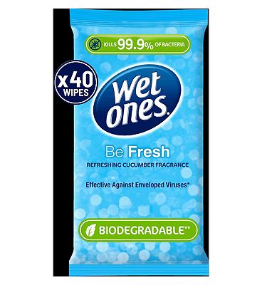 Wet Ones Be Fresh Bio Antibac Wipes 40s