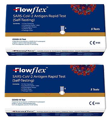 Flowflex Antigen Rapid Test Lateral Flow Self-Testing Kit Bundle 2 x 5 Tests