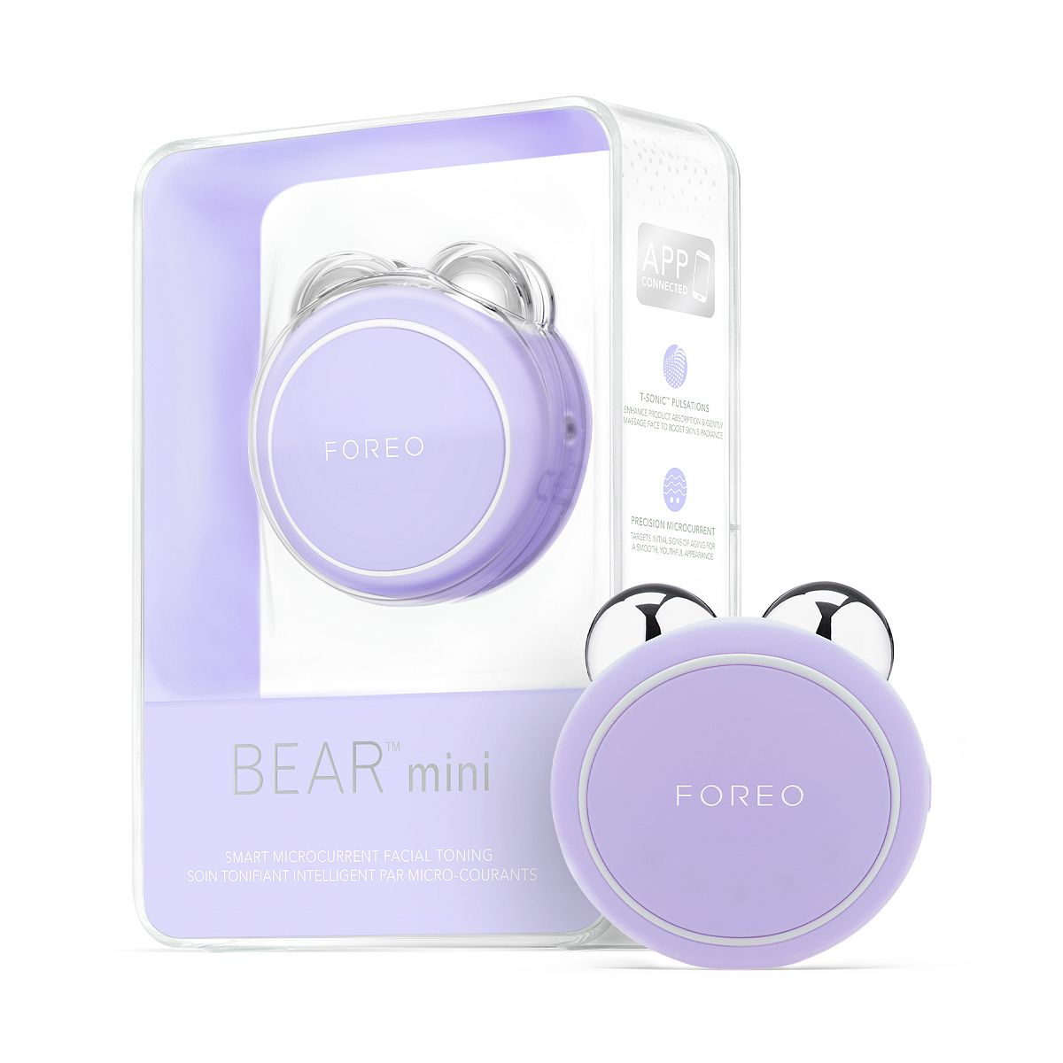 Foreo Bear™ Mini App-Connected Microcurrent Facial Toning Device - Lavender