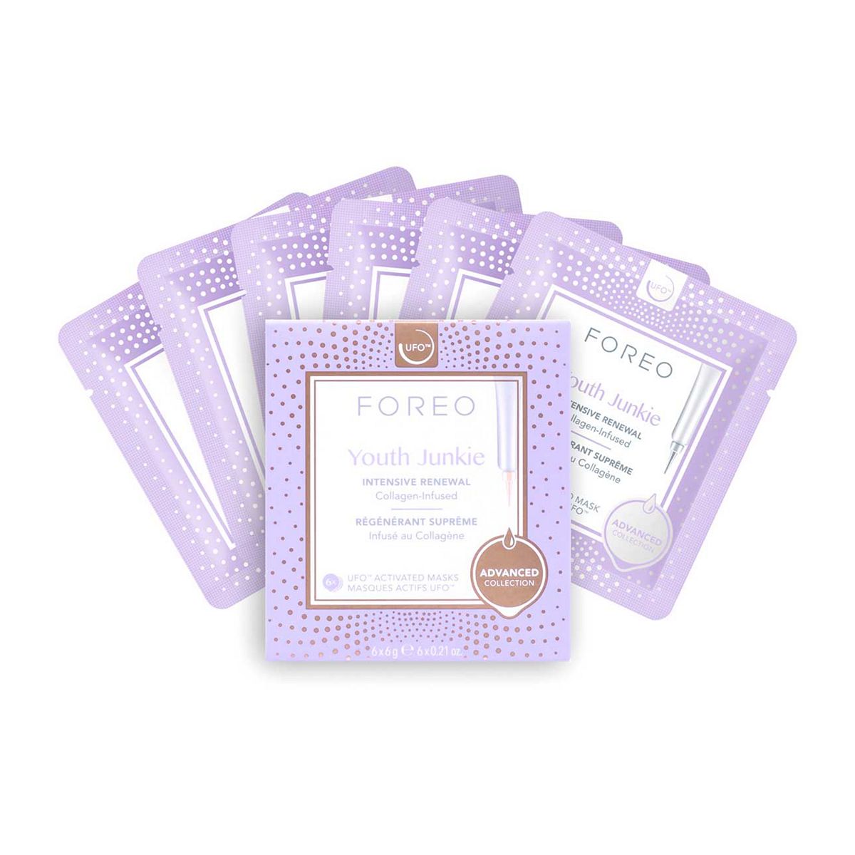 Foreo Youth Junkie Ufo™ Activated Intense Renewal Face Masks For Dry Skin With Fine Lines