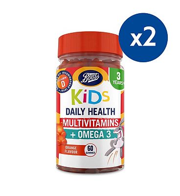 Boots Kids Multivitamin & Omega Gummies 60s x2 Bundle