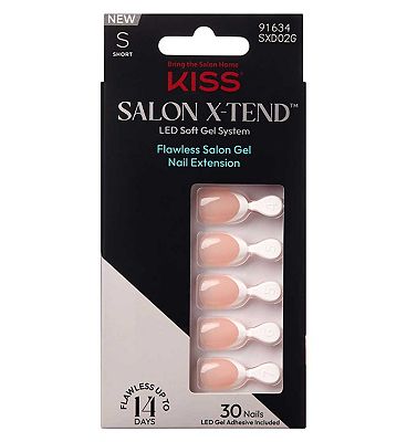 KISS Salon X-Tend Falsenail White Short Almond