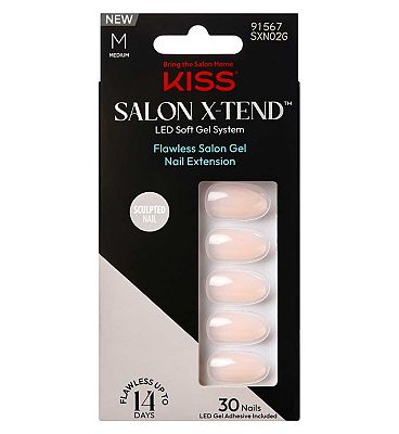 KISS Salon X-Tend Falsenail Solid Pink Medium Almond