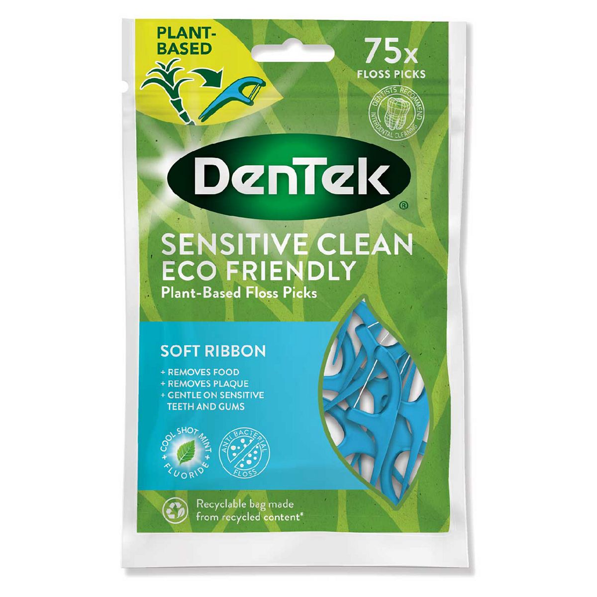 Dentek Eco Sensitive Floss Picks 75S